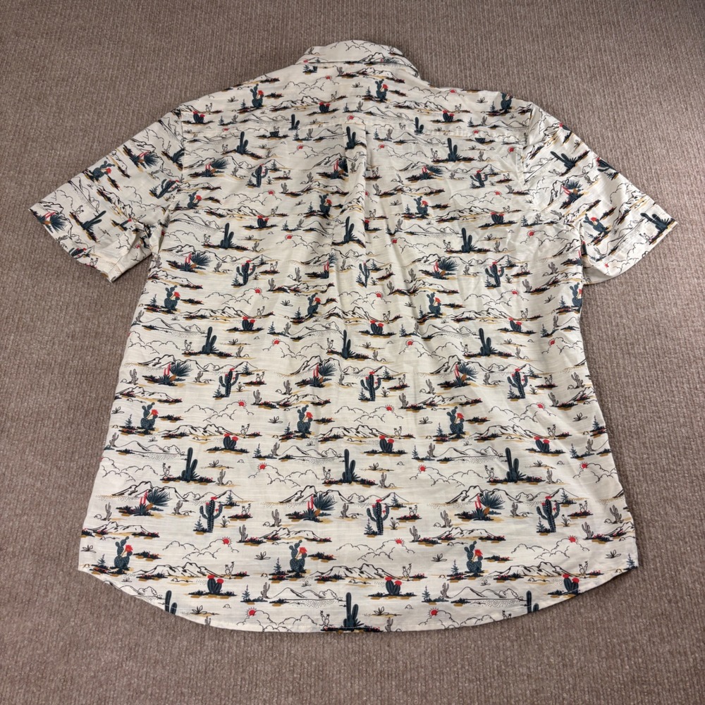 Johnnie-O Ezekial White AOP Cactus Desert Print Button Down Men Size Medium EUC - Picture 4 of 7